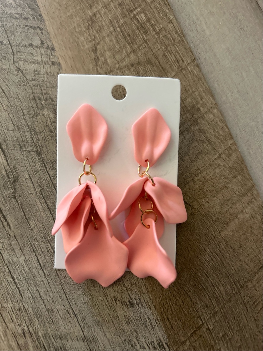 Pink Petal Drop Earrings - Women Accessories